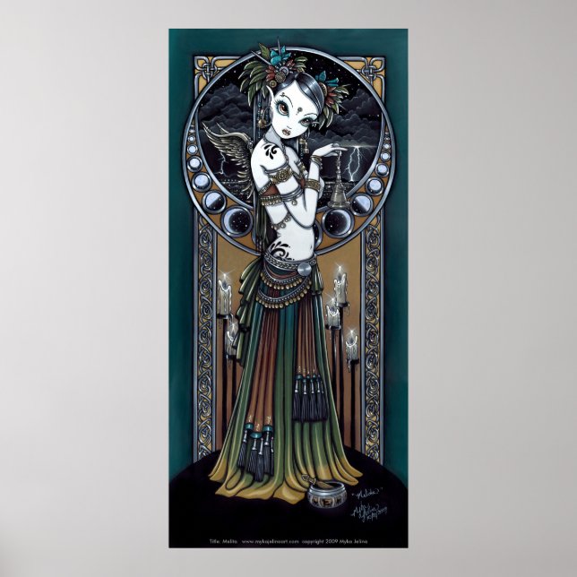 Poster d'art "Melita" Gothique Tribal Fusion Dance (Devant)
