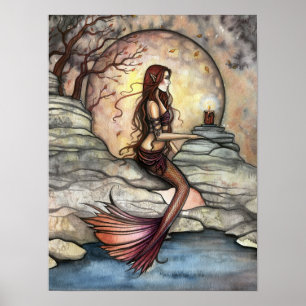 Poster d'art Mermaid de la lagune Tranquil