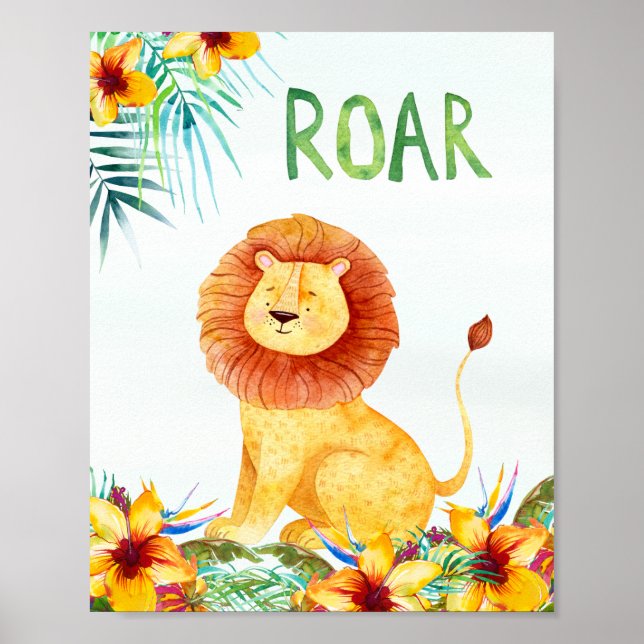 Poster d'art mignon Lion ROAR Pur Imprimer (Devant)