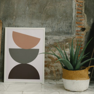 Poster d'art Mod, OEuvre murale en ton de la Terre
