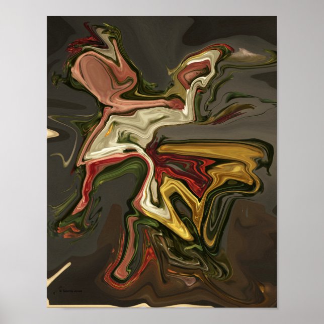 Poster d'art moderne Abstrait de Surreal Dancer (Devant)