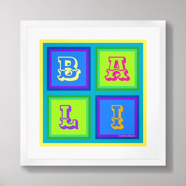 Poster d'art moderne coloré de Bali Indonésie (Créateur téléchargé)