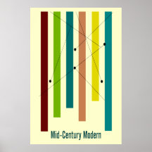 Poster d'art moderne du milieu du siècle