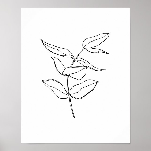 Poster d'art moderne simple Plante Line (Devant)
