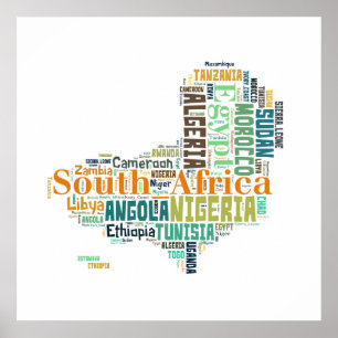 Poster d'Art Mondial Afrique Cities
