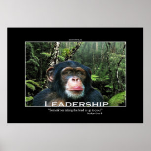 Poster d'art motivationnel du chef du chimpanzé