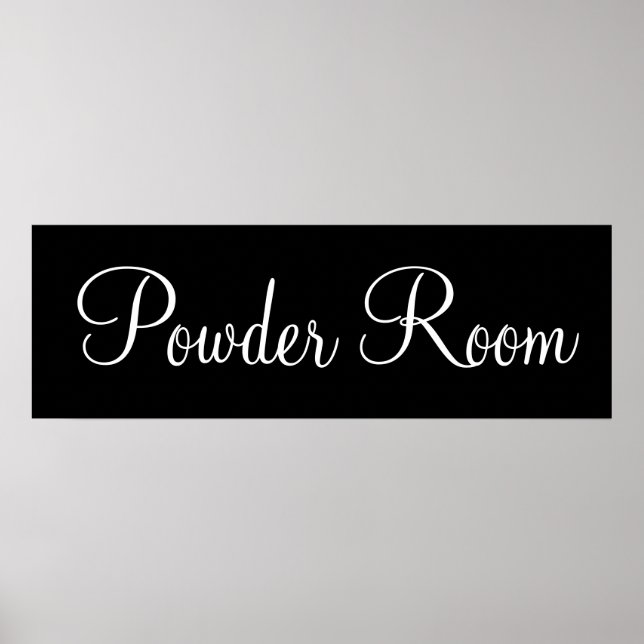 Poster d'art mural Black Powder Room Imprimer (Devant)