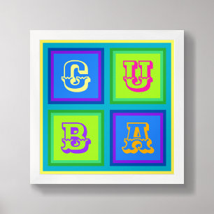 Poster d'art mural coloré à Cuba