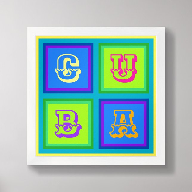 Poster d'art mural coloré à Cuba (Créateur téléchargé)