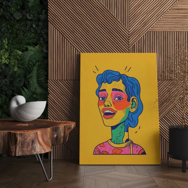 Poster d'art mural créatif Joie Et Bonheur (Joy and happiness wall art design)