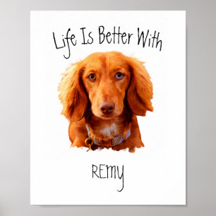 Poster d'art mural Dachshund sur mesure