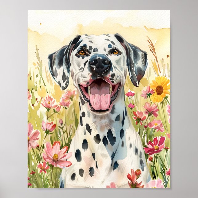 Poster d'art mural de Chien Dalmatien Décor d'impr (Devant)