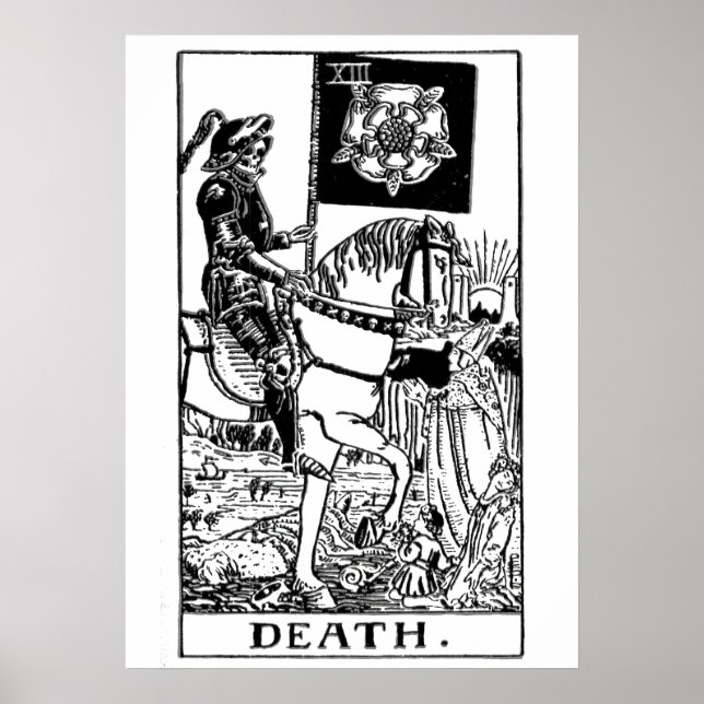 Poster d'art mural de la carte Death Tarot (Devant)