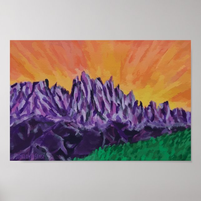 Poster d'art mural de Minarets Ansel Adams (Devant)