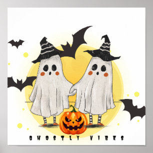 Poster d'art mural d'Halloween Vibes