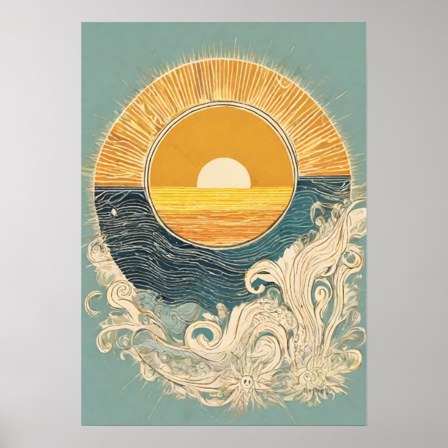 Poster d'art mural d'Illustration solaire du solei (Devant)