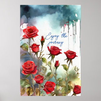 Poster d'art mural en aquarelle motivationnelle 74