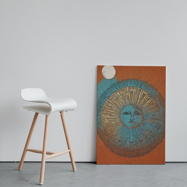 Poster d'art mural imprimable Boho Sun Moon (Créateur téléchargé)