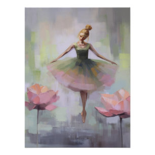 Poster d'art mural Lotus Flower Ballerina