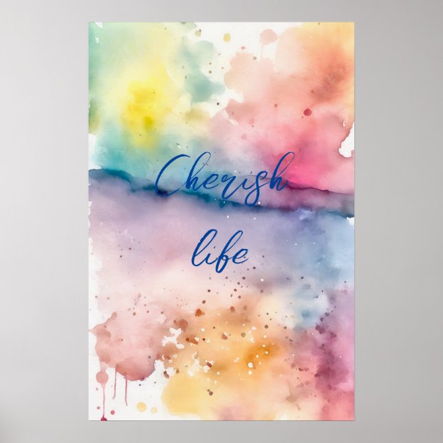 Poster d'art mural Motivational Watercolor 25 (Devant)