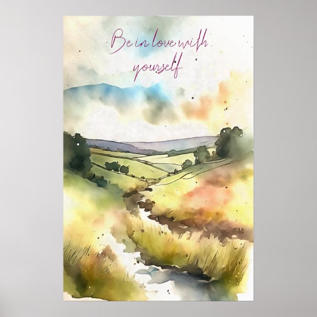 Poster d'art mural Motivational Watercolor 92 (Devant)