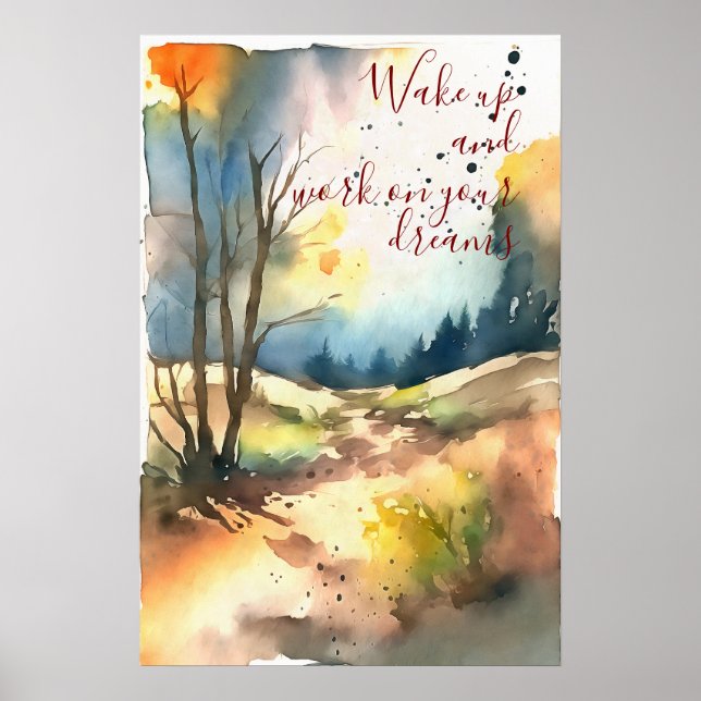 Poster d'art mural Motivational Watercolor 94 (Devant)