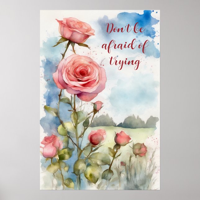 Poster d'art mural Motivationnel Aquarelle 65 (Devant)
