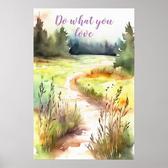 Poster d'art mural Motivationnel Aquarelle 67 (Devant)