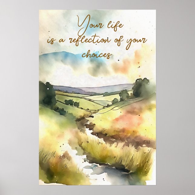 Poster d'art mural Motivationnel Aquarelle 91 (Devant)