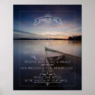 Poster d'art mural Psalm 36 16 x 20 po, Inspiratio