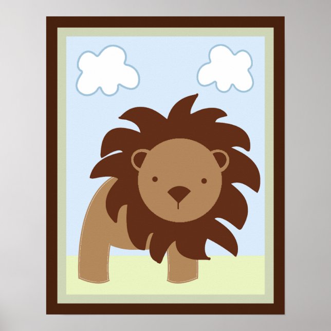 Poster d'art mural Safari Jungle Lion/Imprimer (Devant)