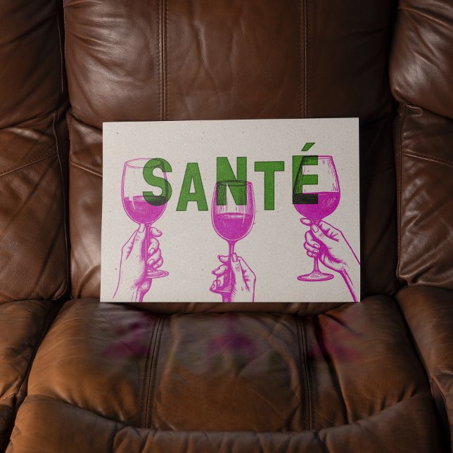 Poster d'art mural Sante Vin français tendance (Créateur téléchargé)