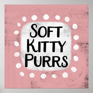Poster d'art mural Soft Kitty Purs