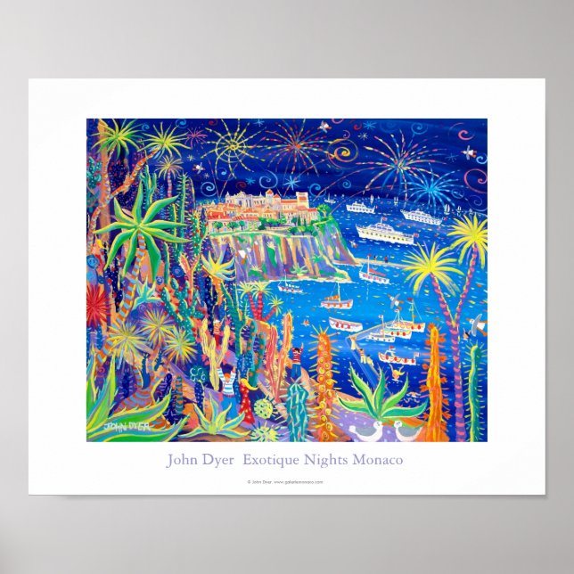 Poster d'art : "Nuits d'Antiquité, Monaco" (Devant)