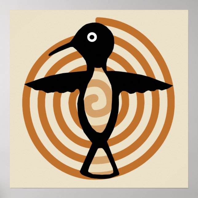 Poster d'art ornithologique Mimbres (Devant)