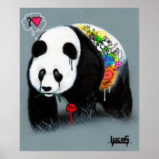 Poster d'art Panda "Not Kung Fu"