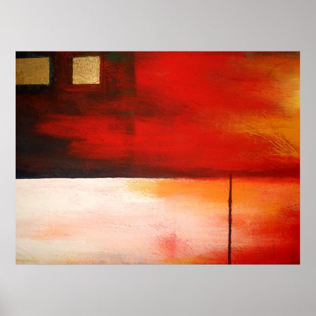 Poster d'art peinture Abstrait original Moderne (Devant)