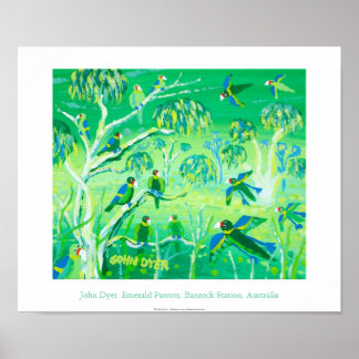 Poster d'art : Perroquets émeraude, Banrock Statio
