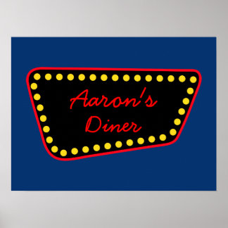 Poster d'art personnalisé Retro Diner