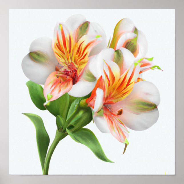 Poster d'art péruvien Lily Flowers (Devant)