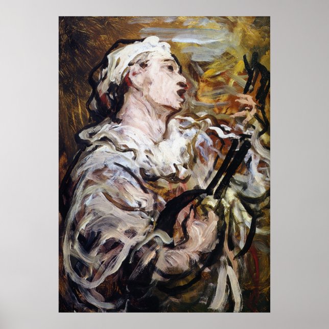 Poster d'art Pierrot de Daumier (Devant)