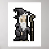 Poster d'art Pixel Assistant 8 bits