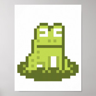 Poster d'art Pixel Frog