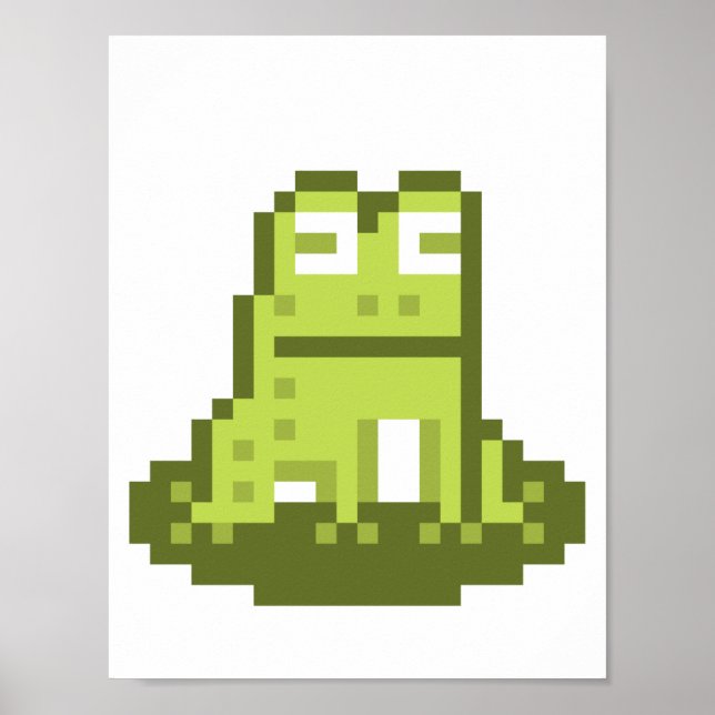 Poster d'art Pixel Frog (Devant)