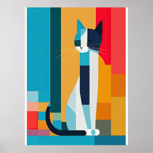 Poster d'Art Pop Cat Cryptic