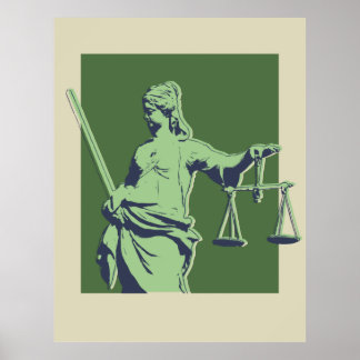 Poster d'art pop de Green Lady Justice