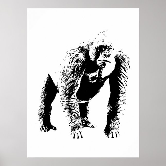 Poster d'art pop Gorilla Imprimer (Devant)