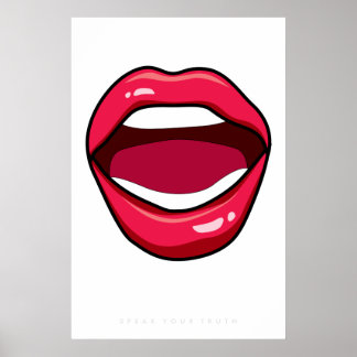 Poster d'art pop rétro Lips 60s les années 70 | De
