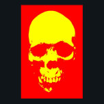 Poster d'art Pop Skull - Rouge et Jaune<br><div class="desc">Imaginaire Art Skull Skeleton Poster Imprimer - Rouge & Jaune Metal Lourd Punk Rock College Pop Art</div>