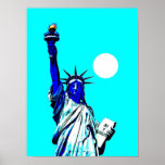 Poster d'art pop Statue de la Liberté<br><div class="desc">New York - États-Unis d'Amérique Symbole national et ville Statues,  Monuments et Bâtiments - Statue de la Liberté Photo Oeuvre</div>